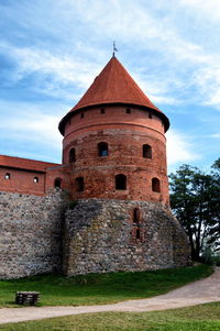 View of fort against cloudy sky