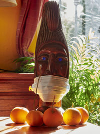 Close-up of fruits on table