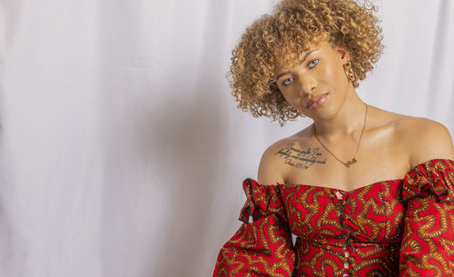 Portrait of young woman