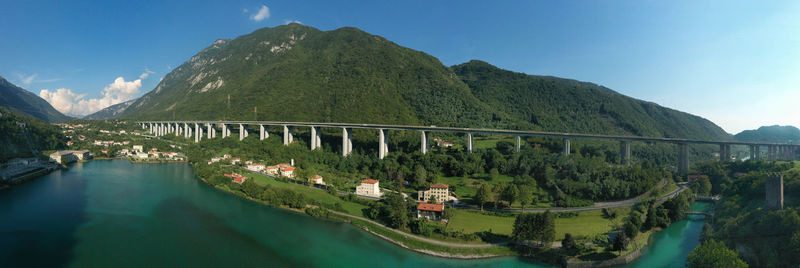 Lago del restello and nove san floriano overlooking the alemagna bridge ss51