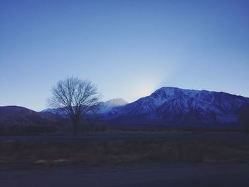 Scenic view of landscape against clear sky