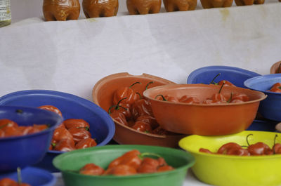 Close-up of food on table