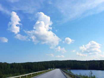 Country road along landscape