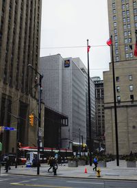 City street and modern buildings