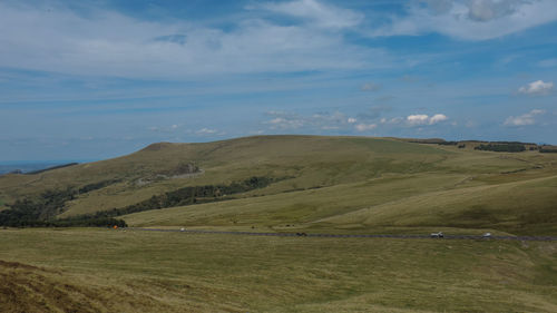 Mountain in col de la croix morand in september, in auvergne, france .