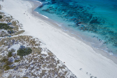 High angle view of beach