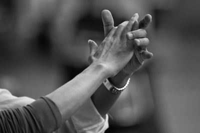 Close-up of people hand