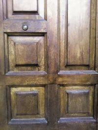 Close-up of old wooden window