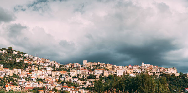 Panoramic view of townscape against sky