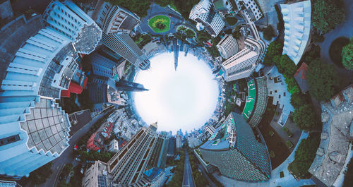 Low angle view of buildings in city