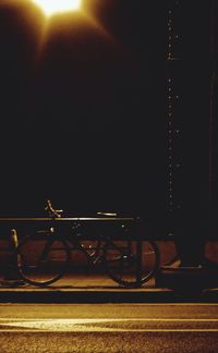 Cars parked at night