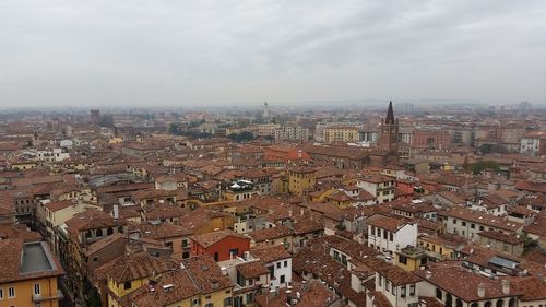 High angle shot of townscape