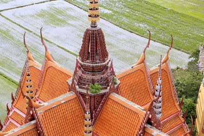 High angle view of a temple