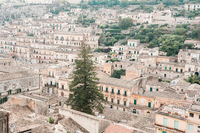 High angle view of townscape