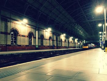 View of railroad station platform