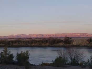 View of lake against sky