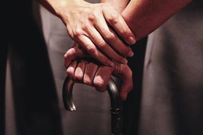 Close-up of man hand