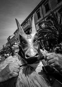 Man wearing mask during carnival