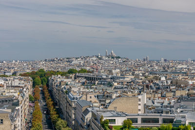 High angle view of cityscape