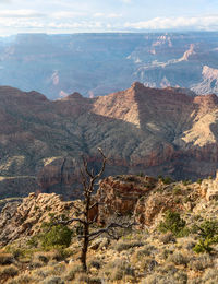 High angle view of mountain range