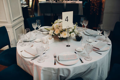 Table and chairs in a restaurant