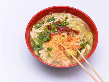 Close-up of soup in bowl