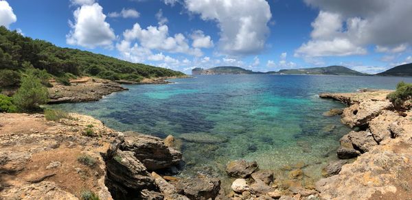 Panoramic view of sea against sky