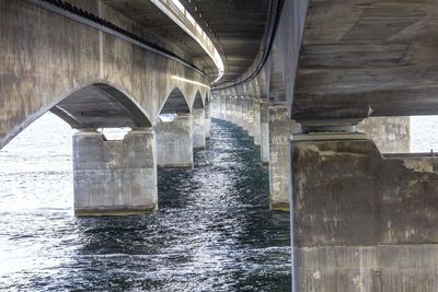 Arch bridge over river