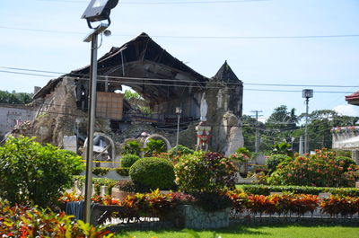 View of built structure with trees in background