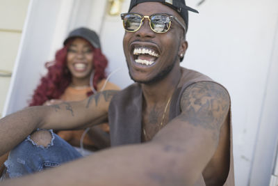 Portrait of smiling young man