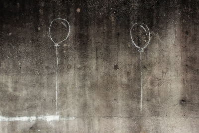 Balloons drawn on wall