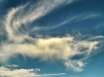 Low angle view of cloudy sky