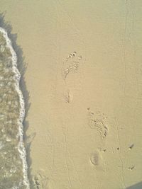 Close-up of sand on beach