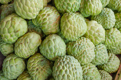 Full frame shot of custard apples for sale at market