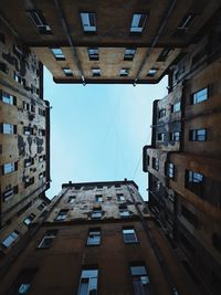 Low angle view of buildings against sky