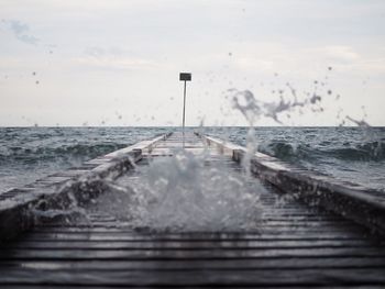 Pier in sea