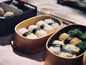 Sushi in bento box