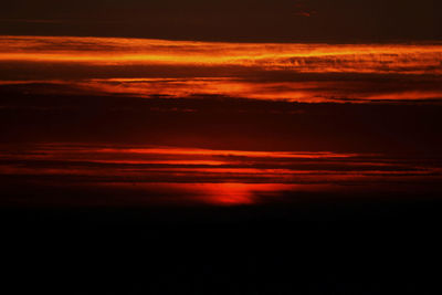 Low angle view of dramatic sky during sunset
