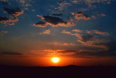 Sunset over landscape