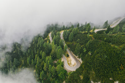 High angle view of townscape against sky
