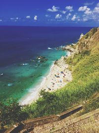 High angle view of beach