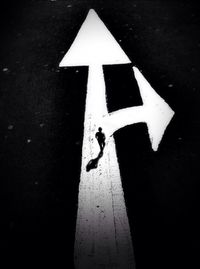 Road marking on road