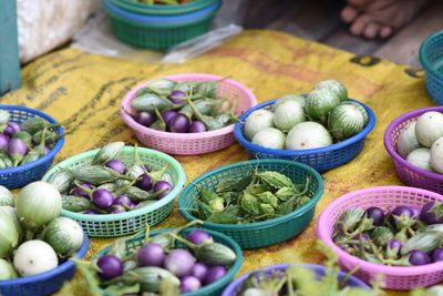 Various fruits for sale in market