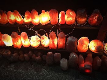 Close-up of illuminated lights