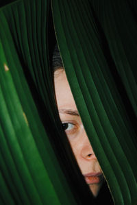 Close-up portrait of young woman