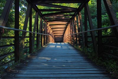 Footbridge in forest