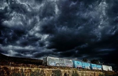 Low angle view of cloudy sky