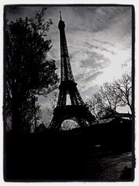 Low angle view of eiffel tower