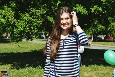 Young woman smiling