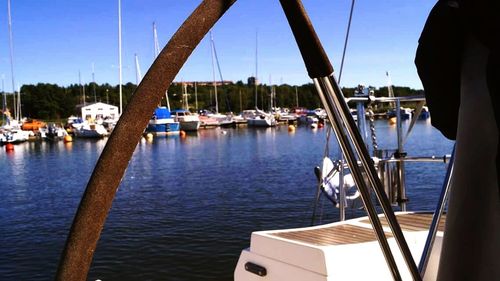 Boats in harbor